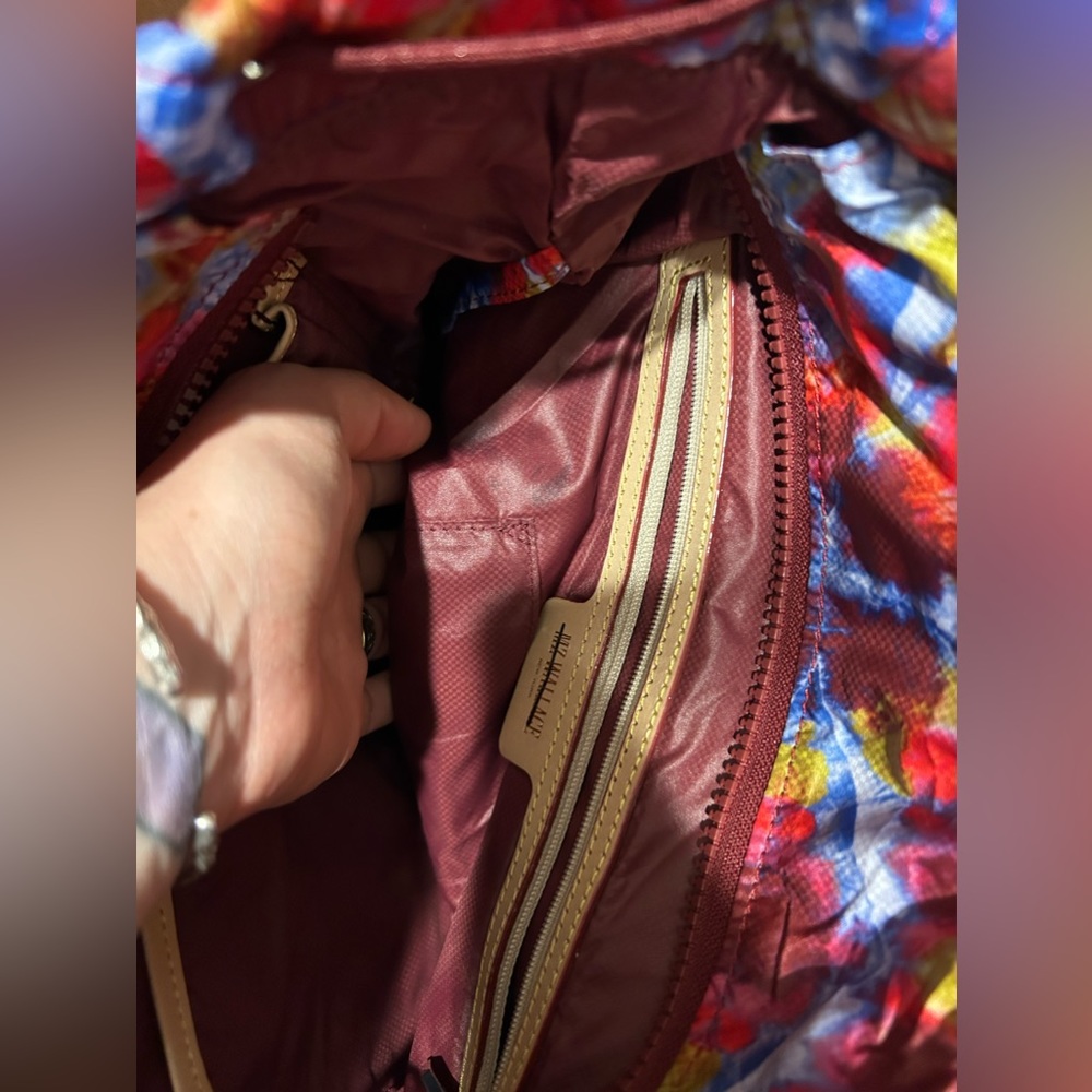 MZ Wallace Red and Blue Quilted Backpack - Picture 4 of 12